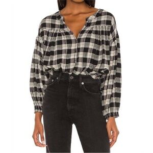 Free People Jessi Plaid Top